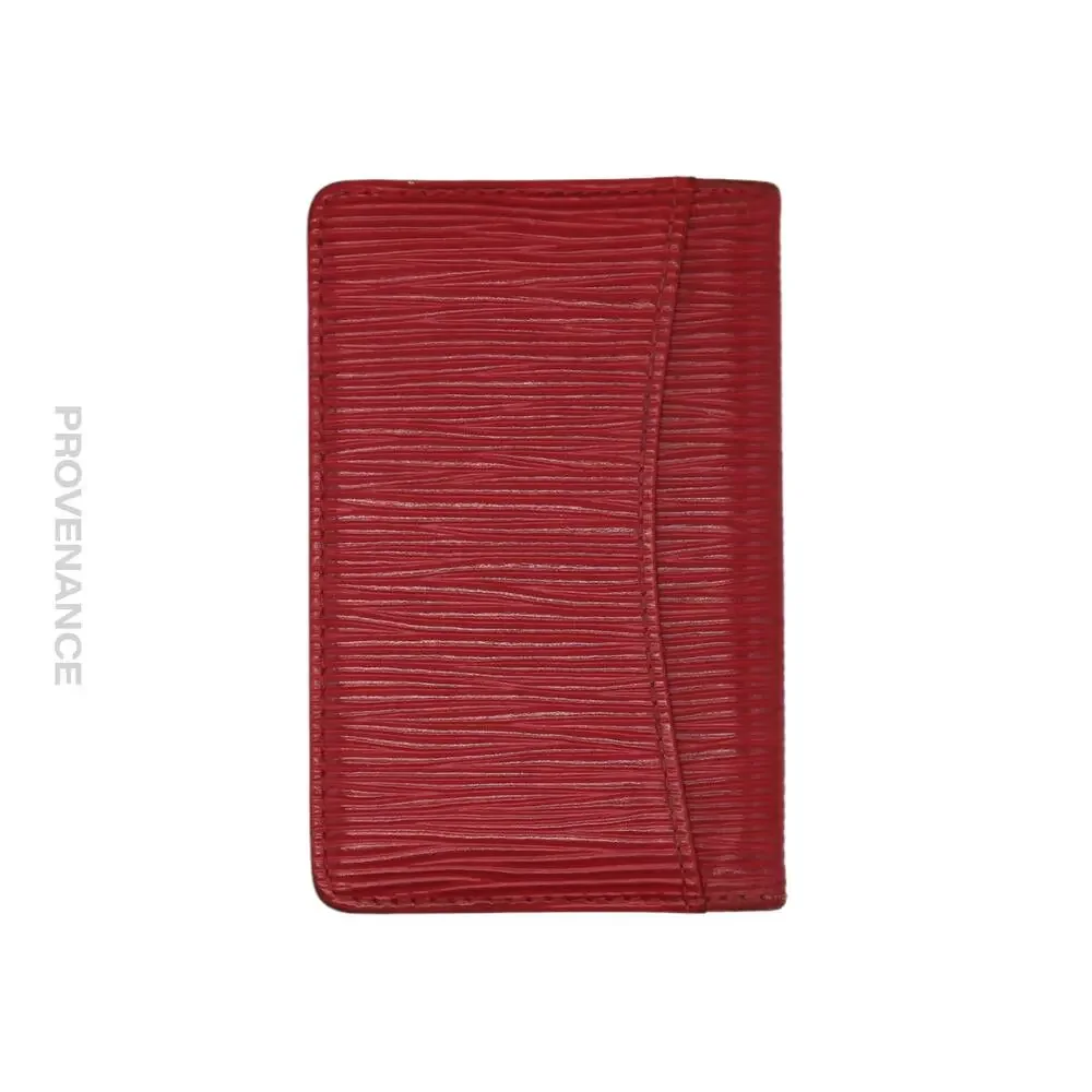 🔴 Louis Vuitton Pocket Organizer Wallet - Red Epi Leather